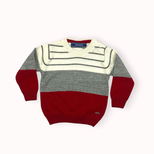 Apus Trendy Baby Striped Sweater with Pajama - Image 2