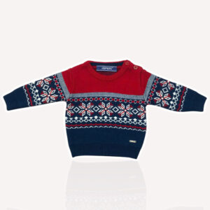 Charming Baby Jacquard Sweater with Pajama