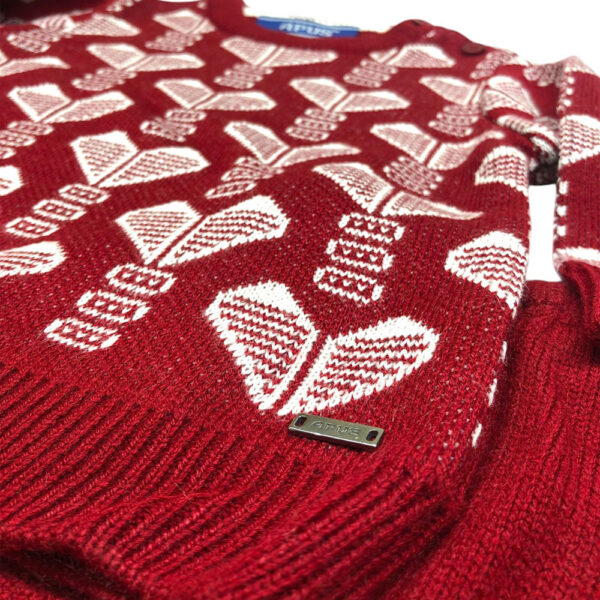Pretty Baby Heart Jacquard Sweater with Pajama - Image 3