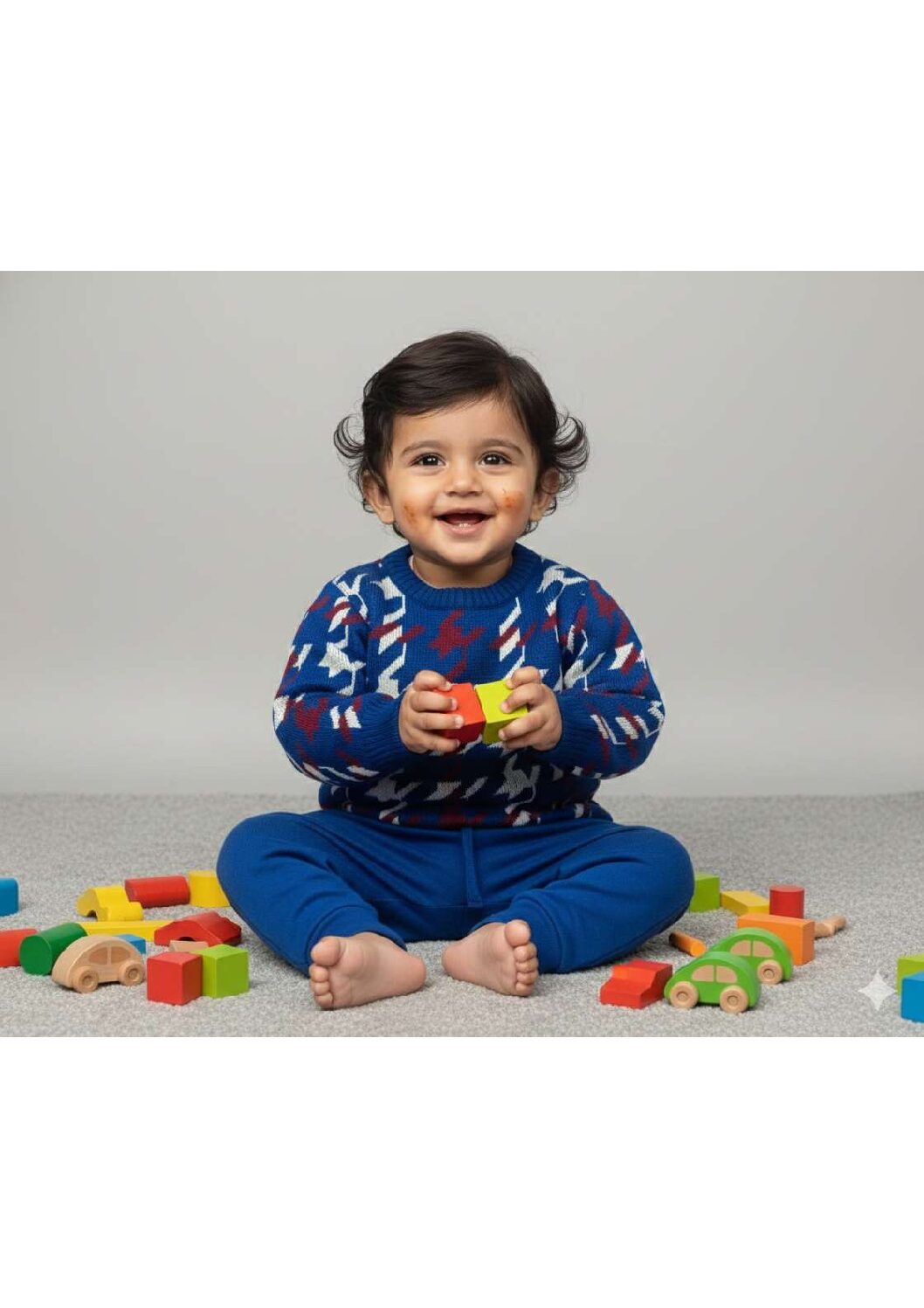 Baby infant pretty jacquard sweater with pajama