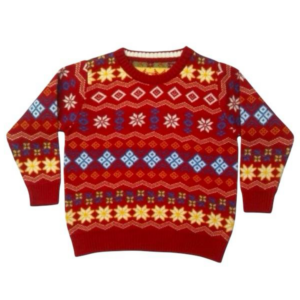 Flower Jacquard Boys Sweater