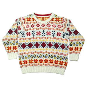 Flower Jacquard Boys Sweater