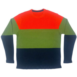 Colourblocked Women Striped Pullover