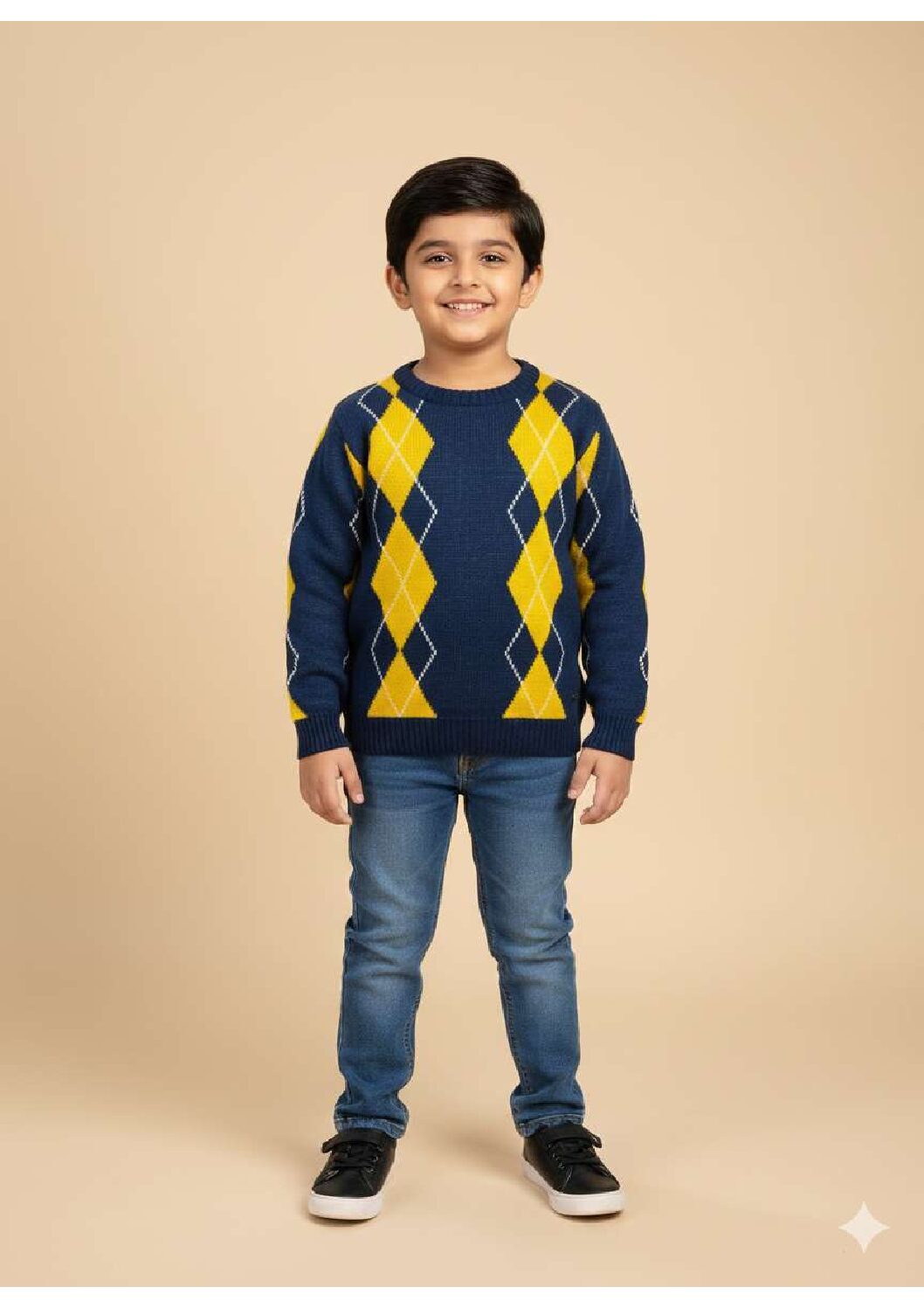 Apus boy's Intarsia look sweater