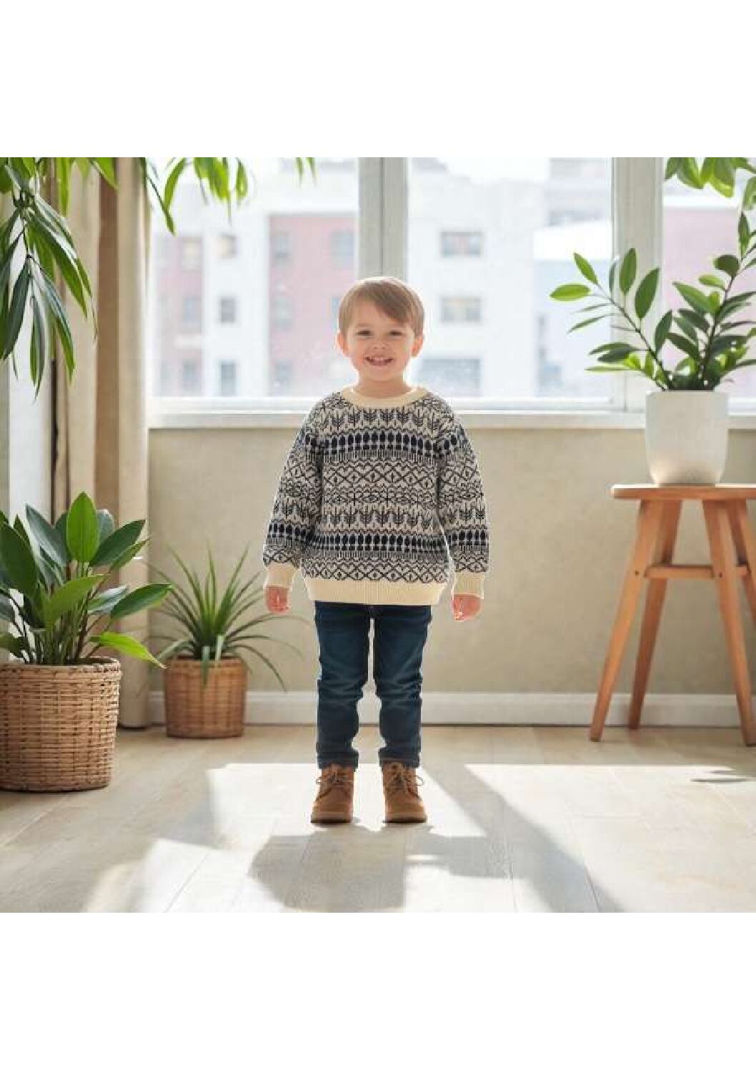 Boys jacquard sweater