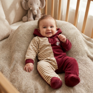 Apus baby one piece set with hoodie