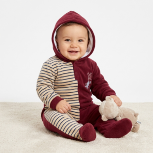 Apus baby one piece set with hoodie