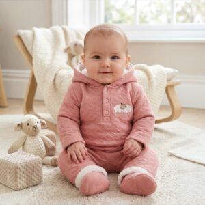 Apus baby jump suit with hoodie (9-12 months)