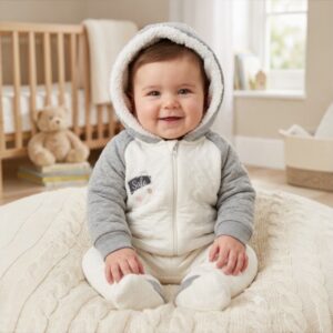 Apus baby jump suit with hoodie (9-12 months)
